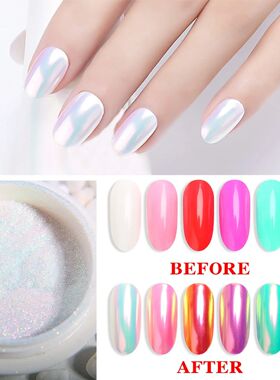 1Pc Mermaid Neon Chrome Nail Powder YK for Pigment Chrome Po