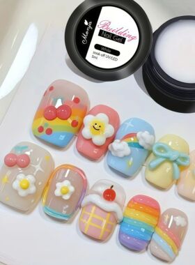 3D Nail Gel, Non-Sticky Hard Long-Lasting Overlay, Creates 3