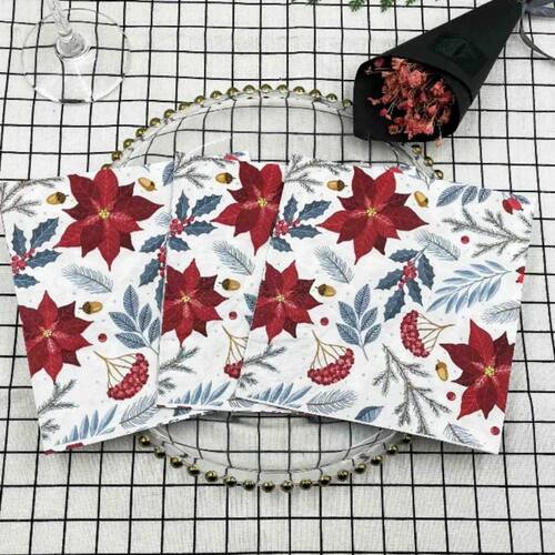 10/20pcs/Pac Colourful Printed Napk 2 Ply Featured Christmas - 图1