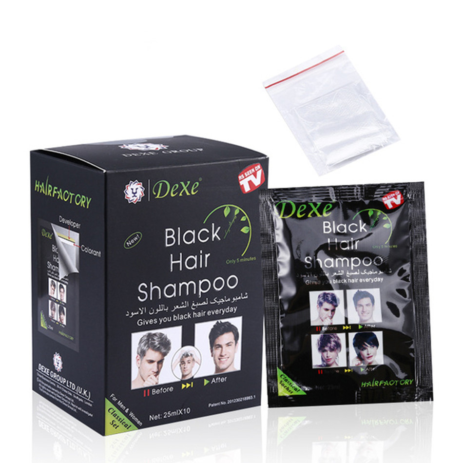 10pcs/lot Makeup Brand Black Hair Shampoo Only 5 Minutes - 图2