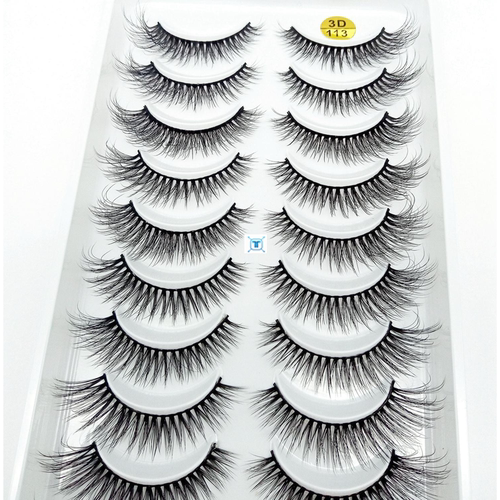 NEW 3/5/10 pairs 100% Real Mink Eyelashes 3D Natural False - 图3