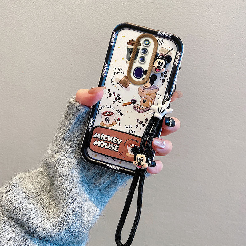 卡通可爱适用oppoF11pro手机壳opop F11Pr0潮流0pp0f11pro立体公仔f11pr0手绳镜子支架少女保护套磨砂防摔潮,淘宝优惠券,粉丝福利购,淘宝优惠卷