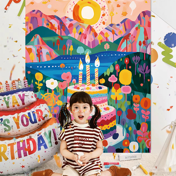 男孩女孩生日派对布置蛋糕挂布儿童背景墙场景装饰仪式氛围道具,淘宝优惠券,粉丝福利购,淘宝优惠卷