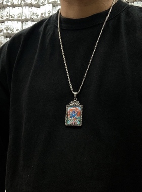 新款唐卡项链钛钢男国潮