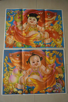 Old Edition Year Painting Dolls Painting Dolls Painting the Day of the Family Loyue Moon into Baojius family Music Two sets