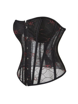 corset ໃຫມ່ slim ແອວຕາຫນ່າງພິມ skull ຮູບແບບ summer breathable shaping ເທິງ corset body shaping bra