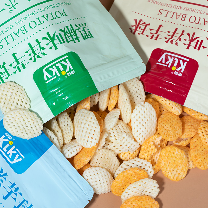 奇奇kiky洋芋球马铃薯片球90g*3包 普瑞西食品膨化食品