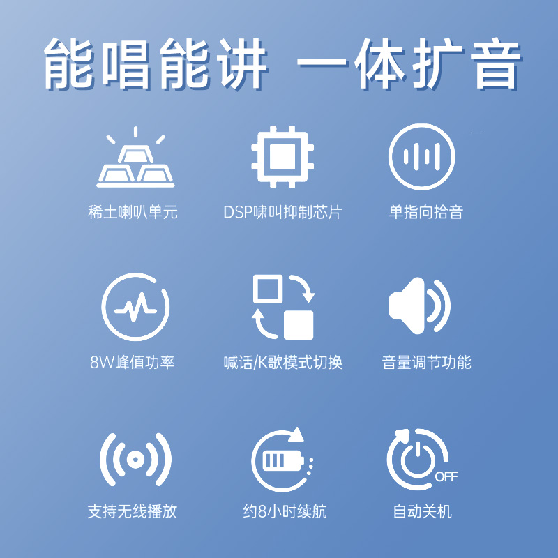 得胜DA10手持扩音器教师上讲课专用小蜜蜂蓝牙无线K歌麦克风话筒 - 图1