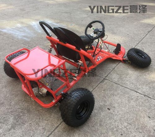 自制四轮电动卡丁车配件轴传动差速后桥电机半轴全套车架轮胎 - 图1