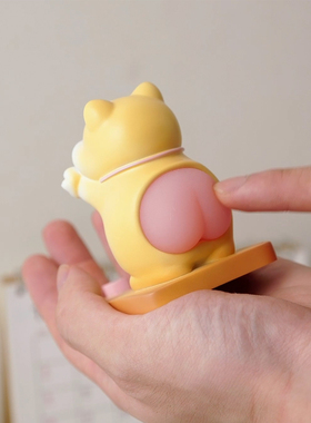 办公室桌面装饰品可爱猫咪兔子手机支架小摆件女朋友闺蜜生日礼物