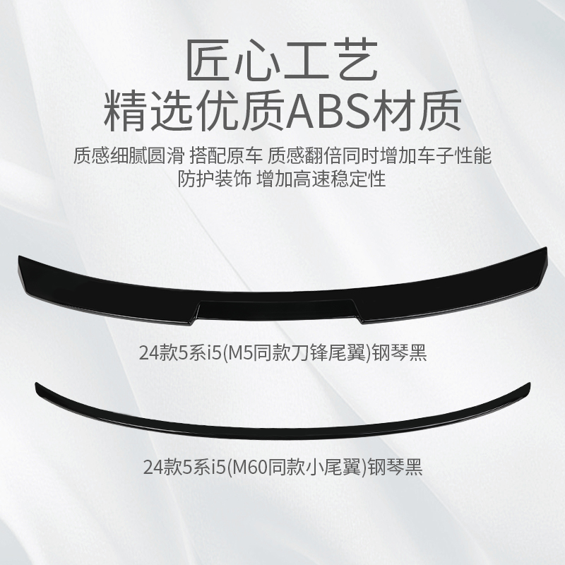 适用25款宝马全新5系i5尾翼M5刀锋i5M60压尾525改装530黑武士配件