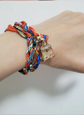 H迷你小号锁头Mini 凯莉高端丝巾扣纯铜小红书配饰吊坠百搭配饰