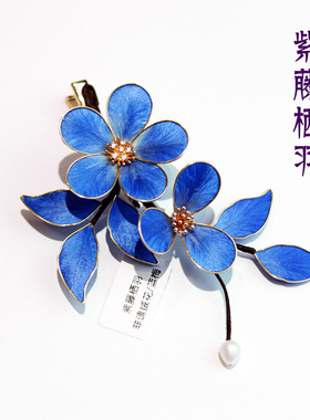 非遗绒花中国风手作发夹