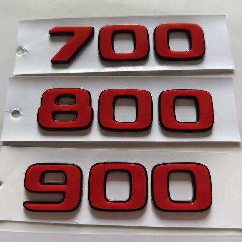 适用于奔驰博速700 800 900 AMG BRABUS车标贴标红色装饰标后尾标-图0