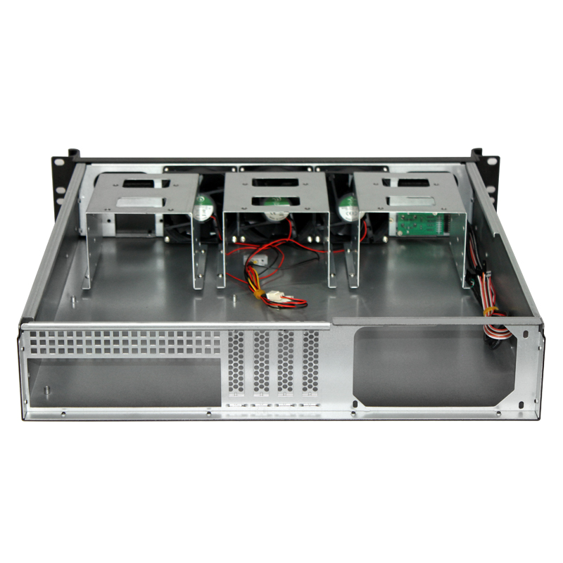 2U机箱450短卧式MATX主板多硬盘位紧凑型工控主机电脑服务器外壳 - 图2