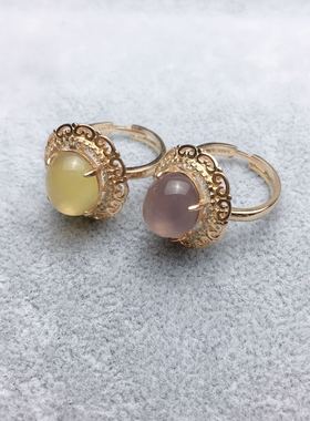 925银镶嵌紫玉髓大气百搭戒指