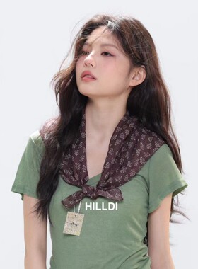 韩国高档100%苎麻小方巾女春秋装饰丝巾百搭透气防晒头巾领巾围巾