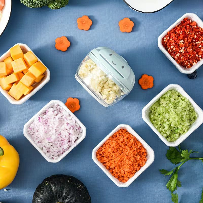 蒜泥神器搅蒜器厨房家用捣蒜器手动拉蒜器大蒜肉沫宝宝辅食料理机,淘宝优惠券,粉丝福利购,淘宝优惠卷