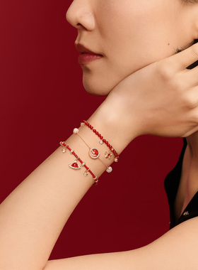 [双旦新品]Lola Rose罗拉玫瑰日心说星球串珠手链红色手链本命年