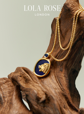 LolaRose罗拉玫瑰金狮项链新款