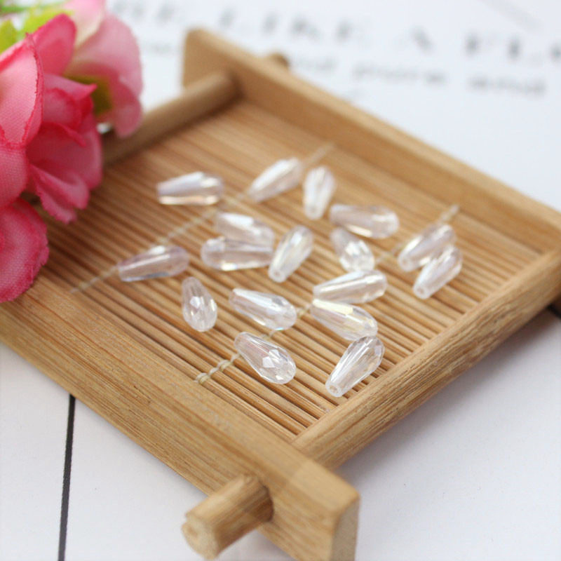 4x9mm直孔长水滴珠子古风DIY发簪汉服步摇新娘头饰流苏吊坠水晶扣,淘宝优惠券,粉丝福利购,淘宝优惠卷