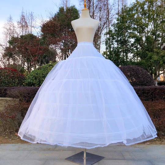 新娘婚纱鱼骨裙撑专用超蓬超大7圈2纱暴力撑可调节长款礼服内衬撑