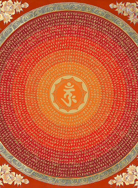楞严咒 楞严经 描金画稿|静心减压|唐卡涂色|DIY手绘填色装饰画