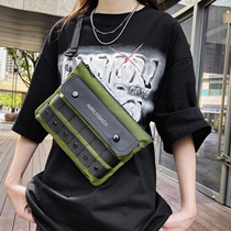 Tide Coolers Satchel Satchel Lovers Bag Men Dark Black Functions Small Square Bag Casual Letter Enveloping Multifunction Single Shoulder Bag Lady