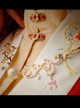 一鹤女保色纯铜珍珠明制项圈特惠