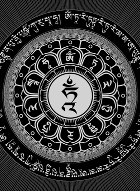 纯棉油画布唐卡绿度母坛城