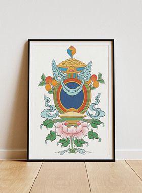 唐卡描金纯棉油画布热贡唐卡
