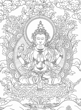 纯棉油画布西藏唐卡唐卡描金