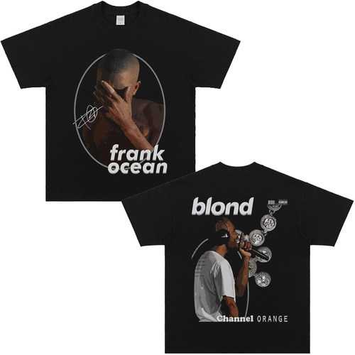 Frank Ocean Blond Blonde tee  Orange 法海弗兰克短袖美式复古 - 图0