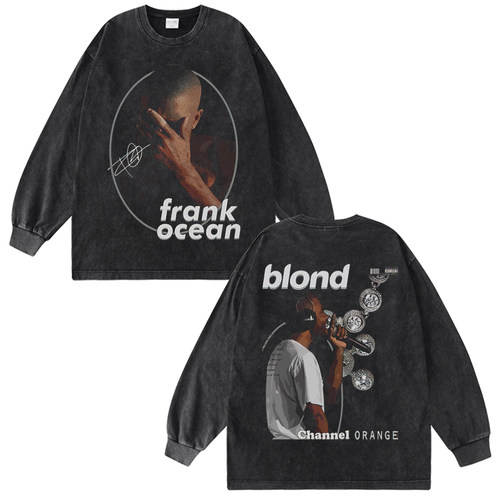 Frank Ocean Blond Blonde tee  Orange 法海弗兰克短袖美式复古 - 图1
