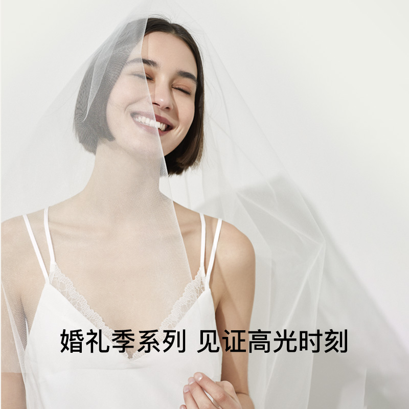 ubras婚礼晨袍|节庆红品家居服蕾丝本命年吊带睡裙睡袍性感套装 - 图0