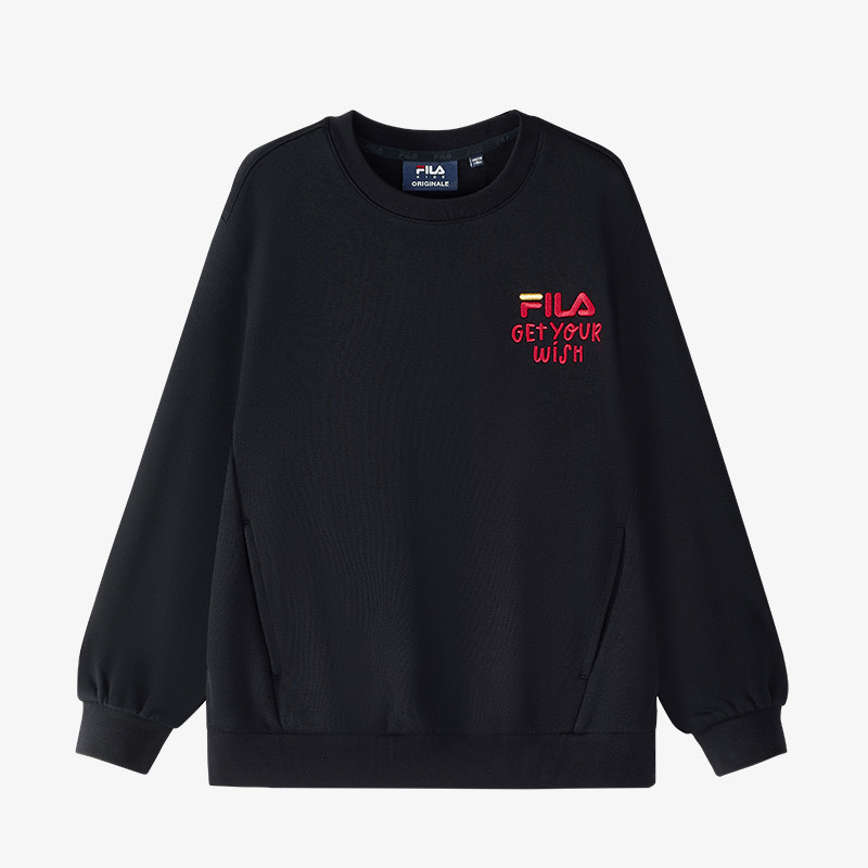 FILA斐乐童装儿童卫衣2025秋季新款男女大小童套头上衣时尚亲子装,淘宝优惠券,粉丝福利购,淘宝优惠卷