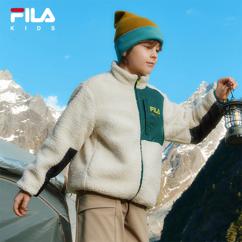 FILA Children's Clothing Cotton Clothes 2025 Winter New Style Reversible Sports Outdoor Jackets for Boys and Girls