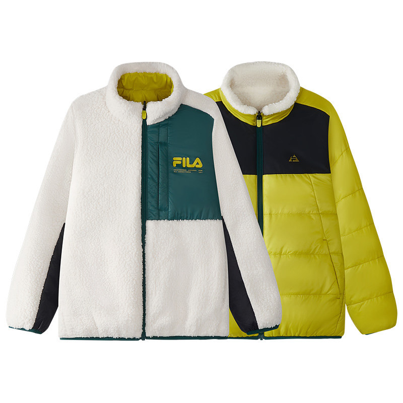 FILA Children's Clothing Cotton Clothes 2025 Winter New Style Reversible Sports Outdoor Jackets for Boys and Girls