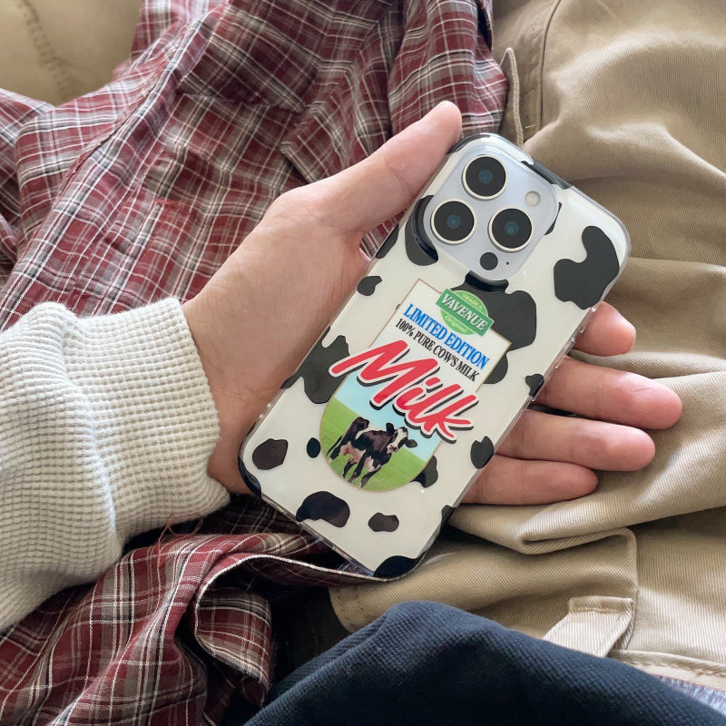 VA胜利大道“牛奶”美式复古双层全包印花手机壳适用iPhone16Promax苹果15 14原创小众高级创意,淘宝优惠券,粉丝福利购,淘宝优惠卷