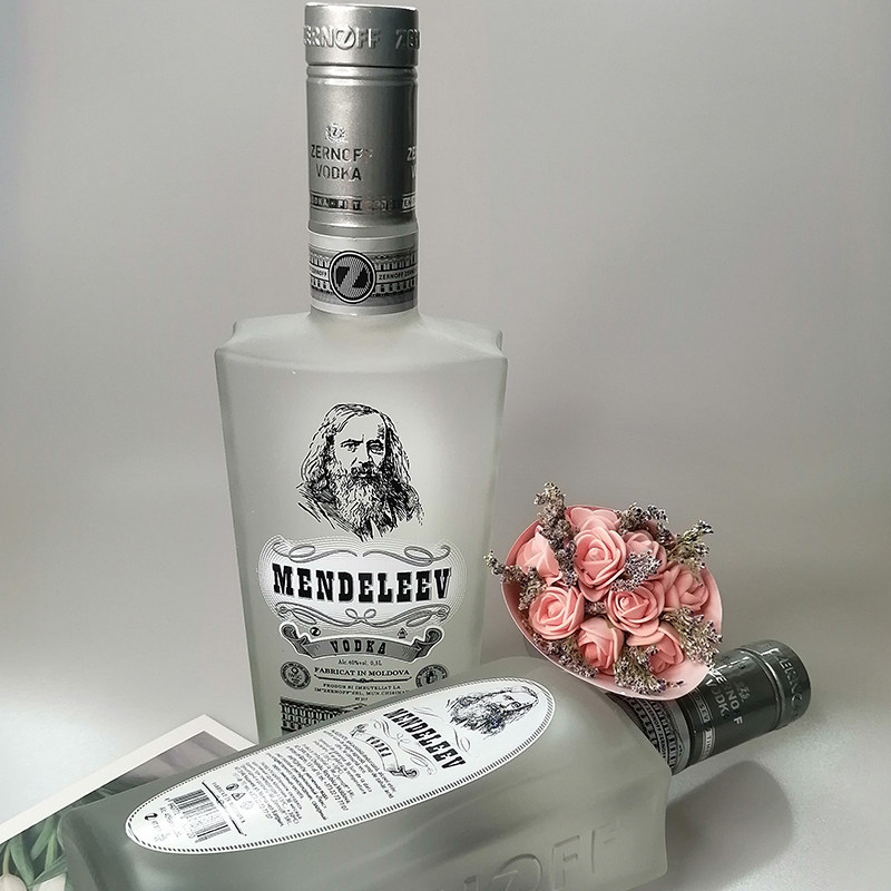 门捷列夫伏特加摩尔多瓦磨砂瓶vodka洋酒鸡尾酒百搭调酒500ml40度