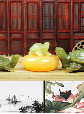 天然阿富汗玉石长寿乌龟