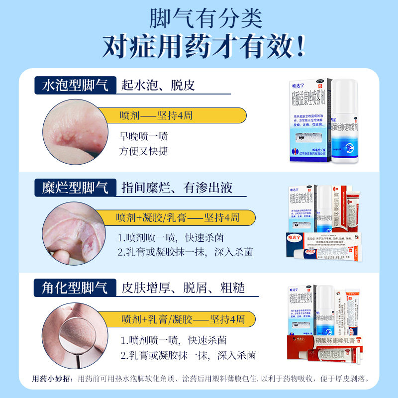 修正唯达宁喷雾剂祛脚臭脚痒脚气药 修正药品癣症