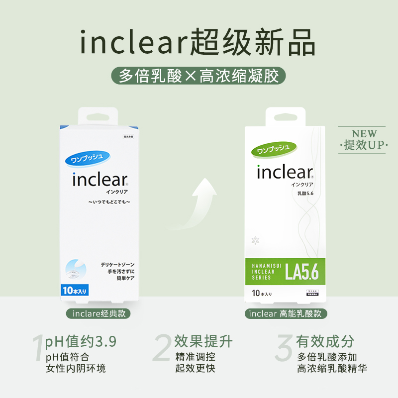 女性私密护理inclear高能乳酸加强版抑菌清洁多倍乳酸保湿滋润 - 图1