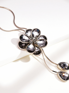 花朵高档网红同款韩国配饰毛衣链