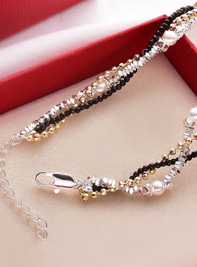 轻奢精致高级感三层缠绕颈链