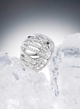 [杨紫同款]APM Monaco Enlacé戒指银白密镶个性手饰送人生日礼物