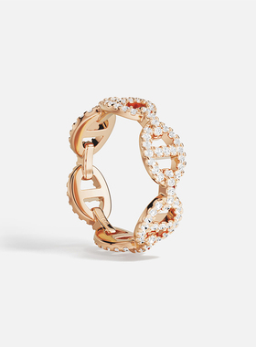 APM Monaco Maille Marine猪鼻子戒指女玫瑰金色送人生日礼物