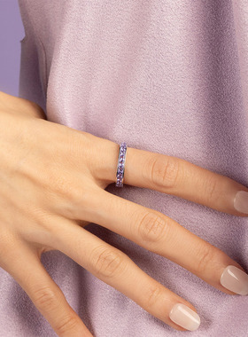 [杨紫同款]APM Monaco Lavande Lumière密镶戒指淡紫色叠戴新品