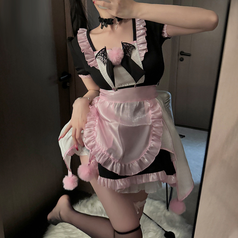 二次元可爱小恶魔洛丽塔女仆装cosplay女佣女装大佬lolita连衣裙 - 图3