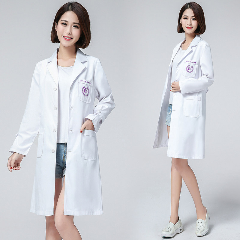 韩版长袖短袖美容院纹绣师白大褂 iox医护制服